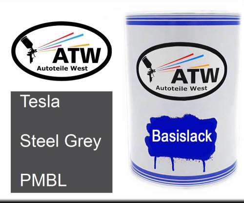 Tesla, Steel Grey, PMBL: 500ml Lackdose, von ATW Autoteile West.